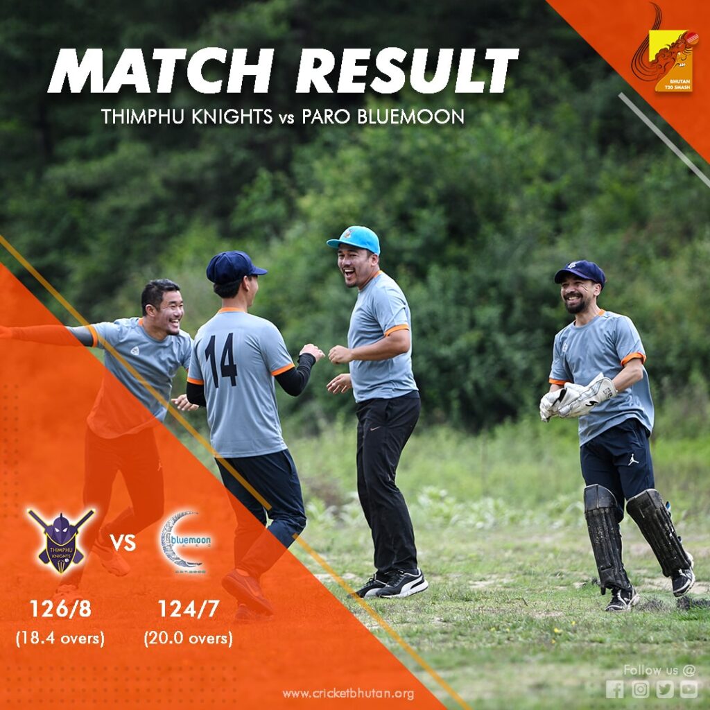 Bhutan T20 Smash 2022 Thimphu Knights Vs Paro Bluemoon