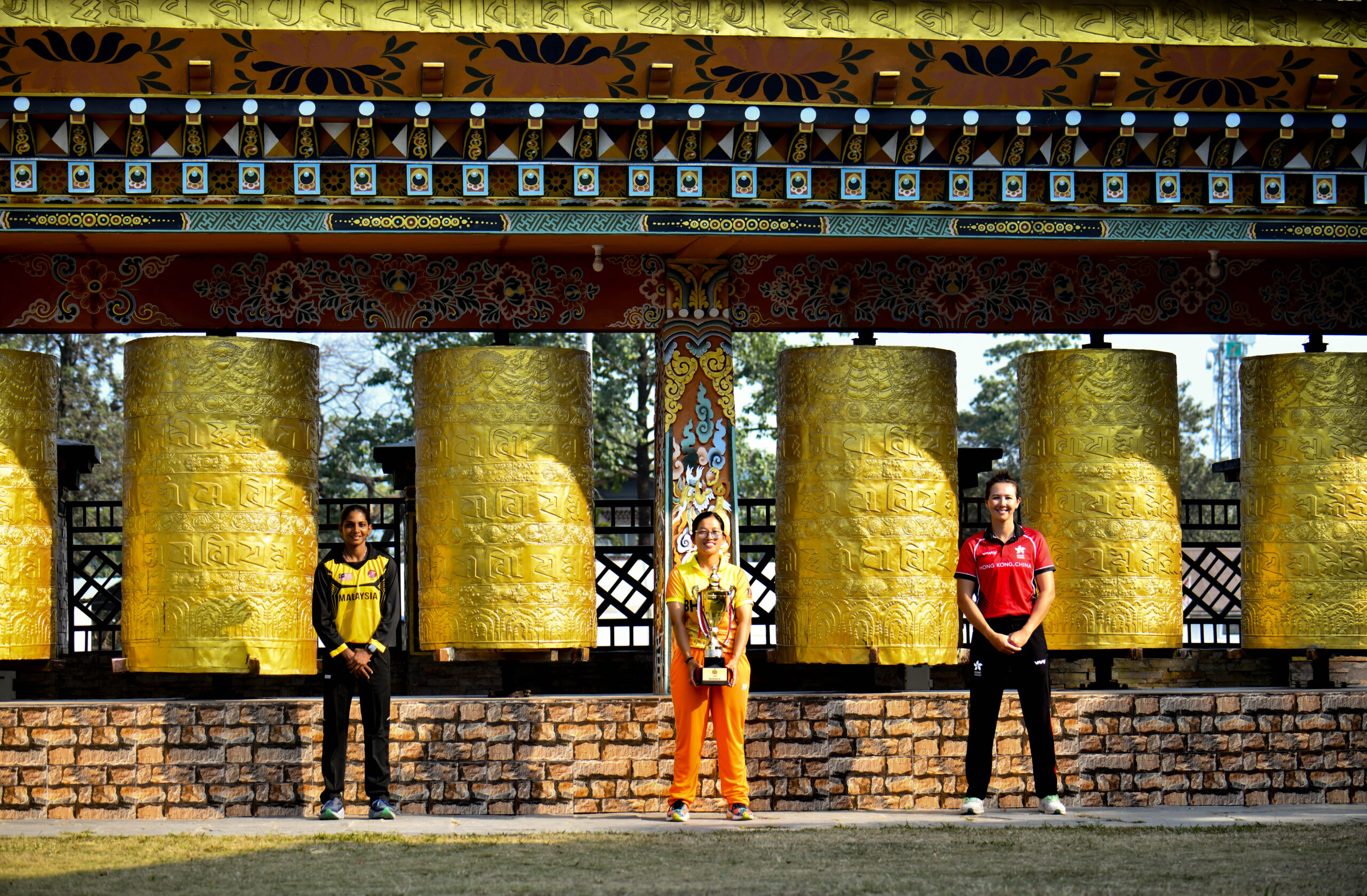 Lotus Cup 2026 Trophy Photographed with Captains at Gelephu’s Meaningful Sites